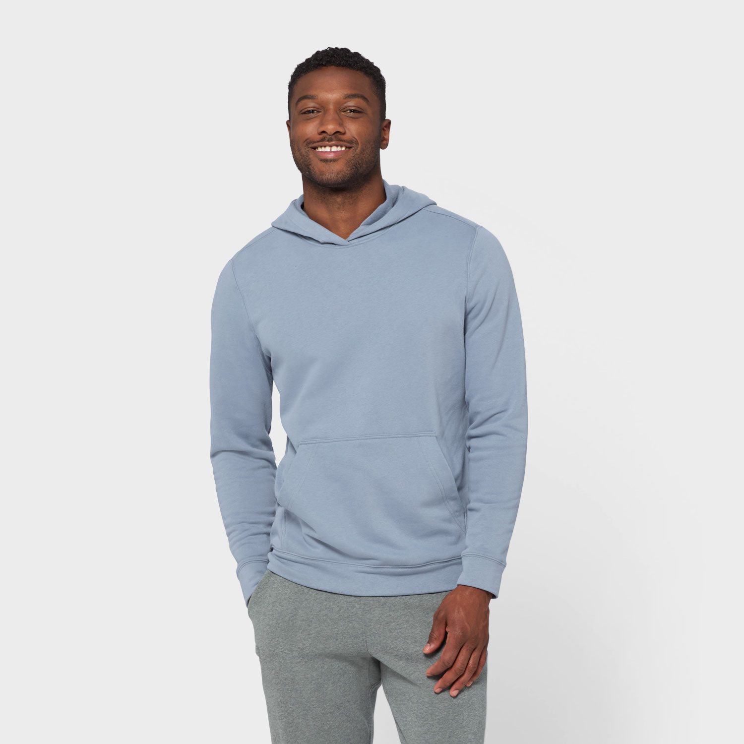 Men's Lazy French Terry Pullover Hoodie Sweatshirt