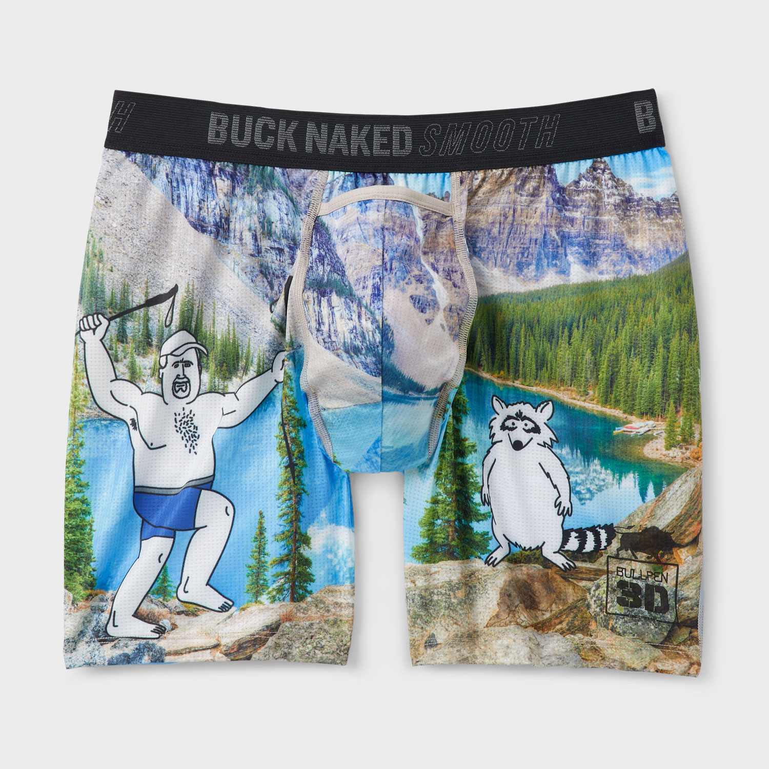 Men's Buck Naked Smooth Bullpen 3D Boxer Briefs